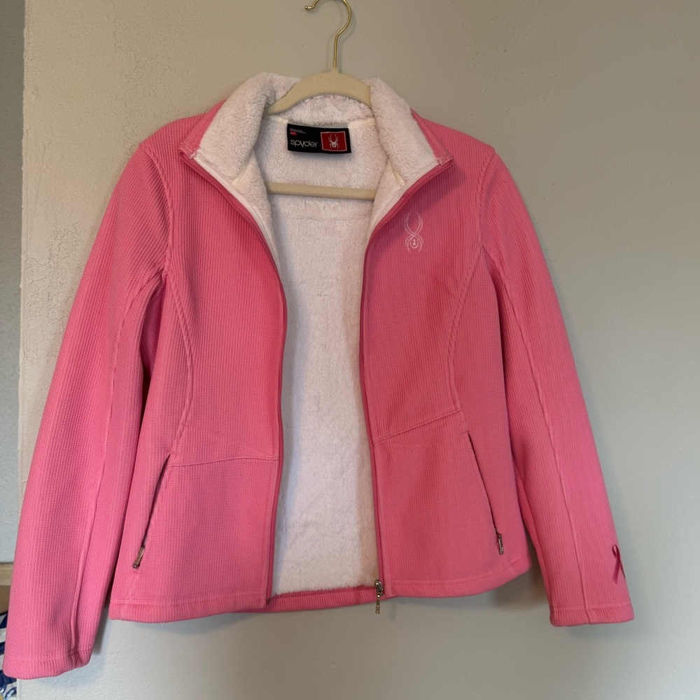 Women pink Spyder jacket Medium